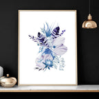 Botanical prints framed | set of 3 wall art prints