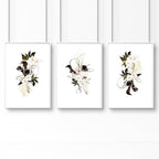 Botanical Bedroom Decor | Set of 3 wall art prints