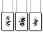Wall paintings for kitchen | set of 3 Botanical art prints