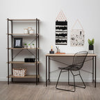 Five Tier Grey Oak Shelf Unit | Bradbury