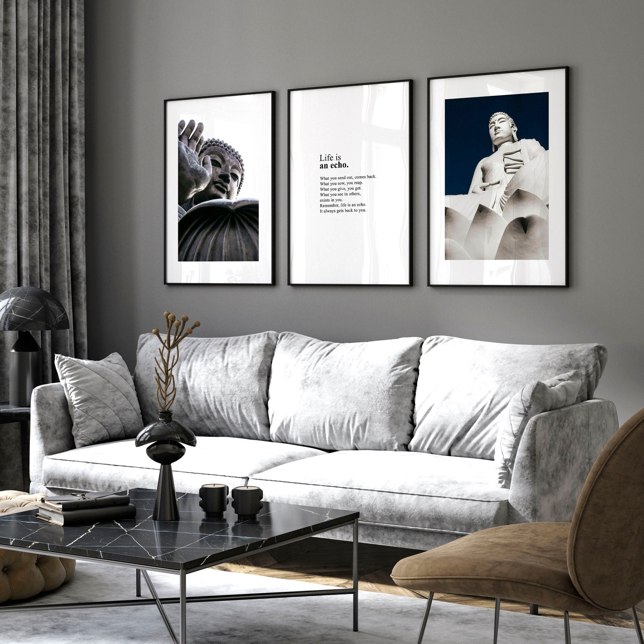 Buddhist wall art  | set of 3 wall art prints