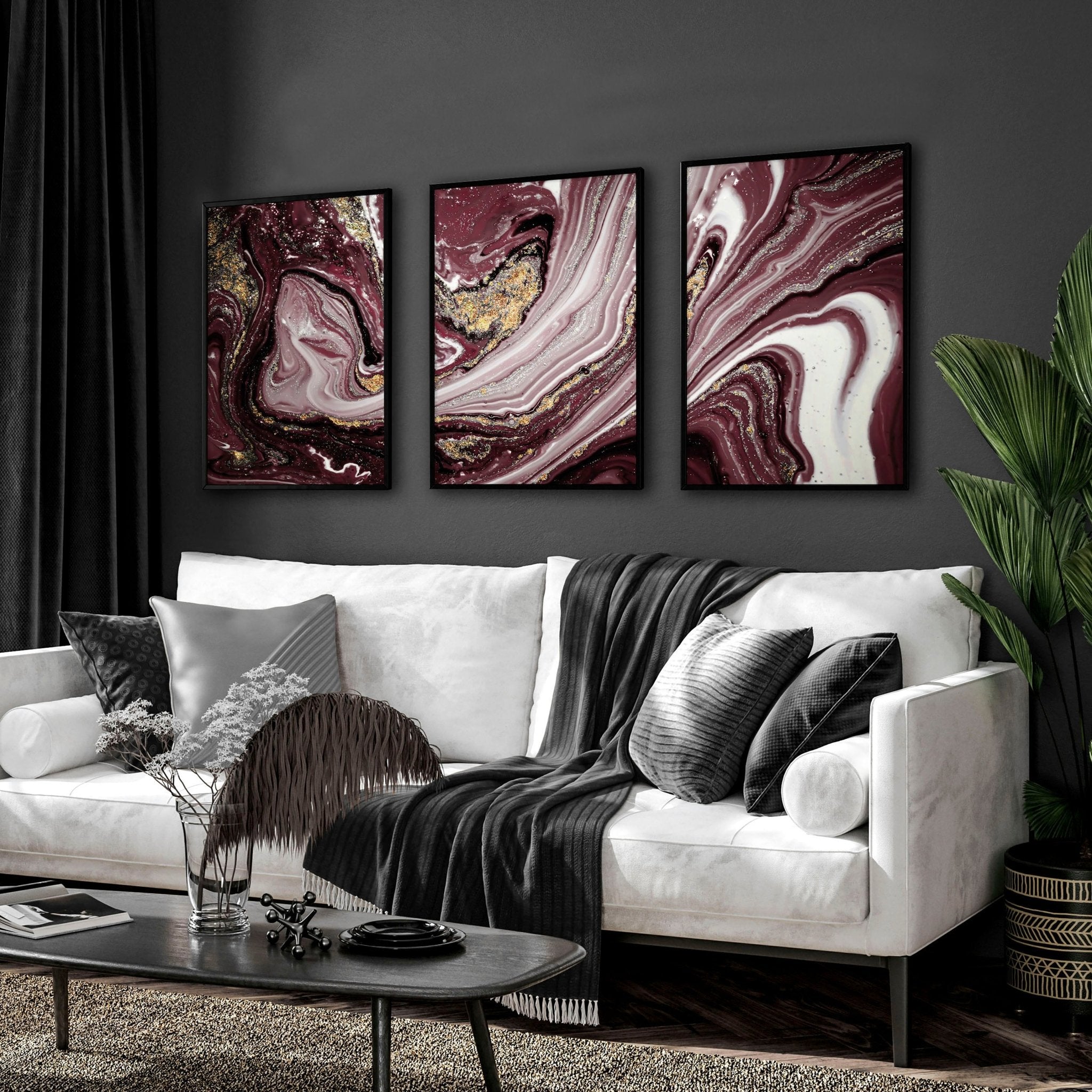 Wall art Marble inspired | set of 3 wall art prints