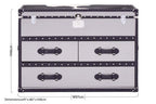 Black and White Cowhide Coffee Table with 3 Drawers and Leather Trim | Kensington Townhouse