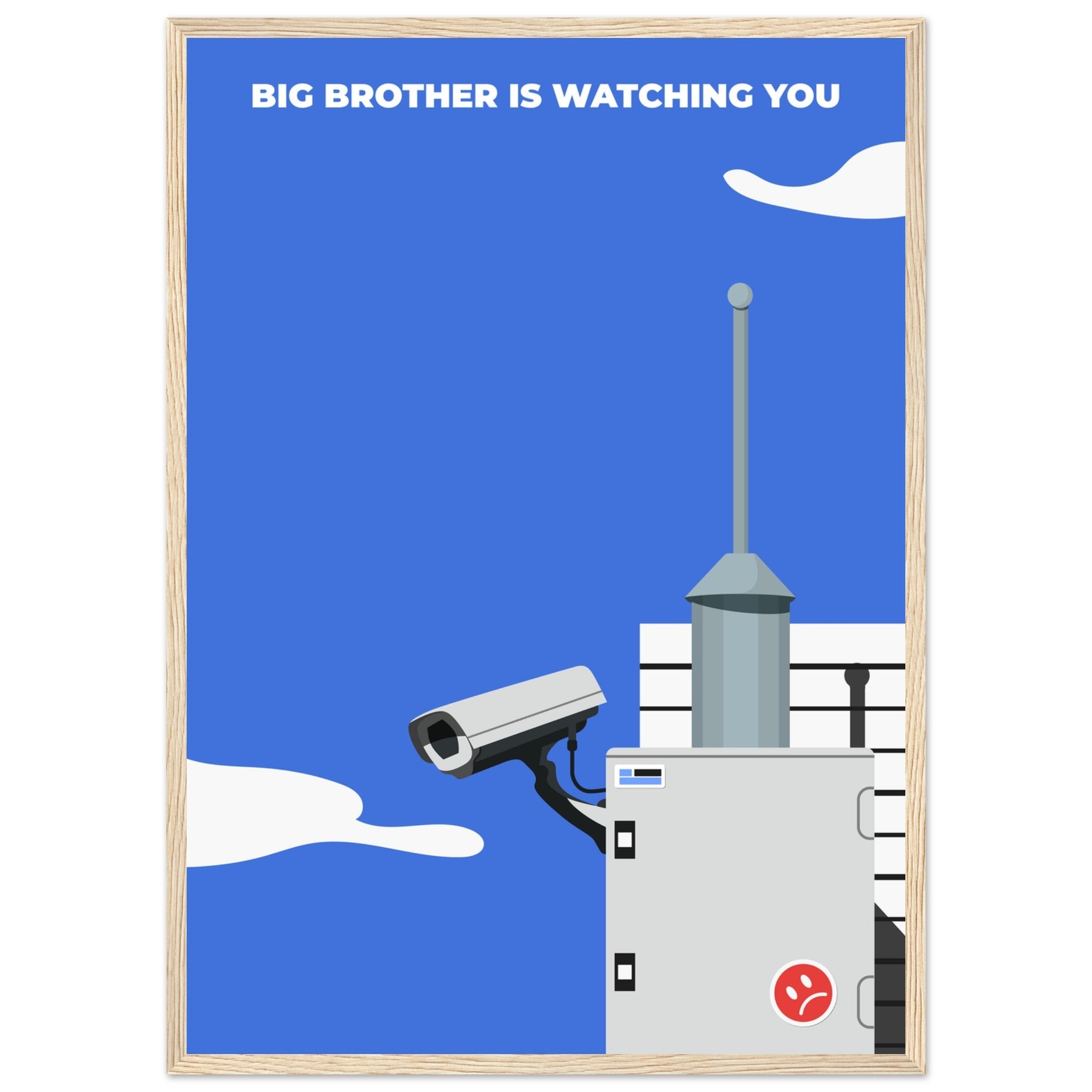 'Big Brother Is Watching You' - Premium Matte Paper Wooden Framed Poster