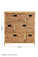 Storage Unit with 6 Water Hyacinth Drawers | Padstow
