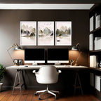 Art for the office wall | set of 3 framed wall art prints