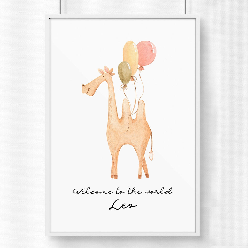 Animal prints for nursery decor Camel wall art print
