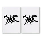Canvas Art For Bathrooms | Set of 2 Boho Women Wall art Prints