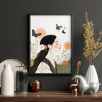 Canvas Pictures For Living Room | Set of 3 Boho Women Wall art Prints