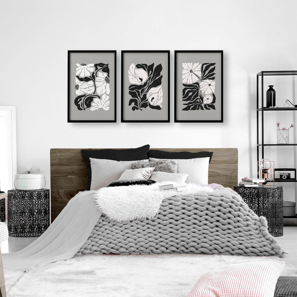 Canvas Prints Wall Decor | Set of 3 Botanical Wall art Prints
