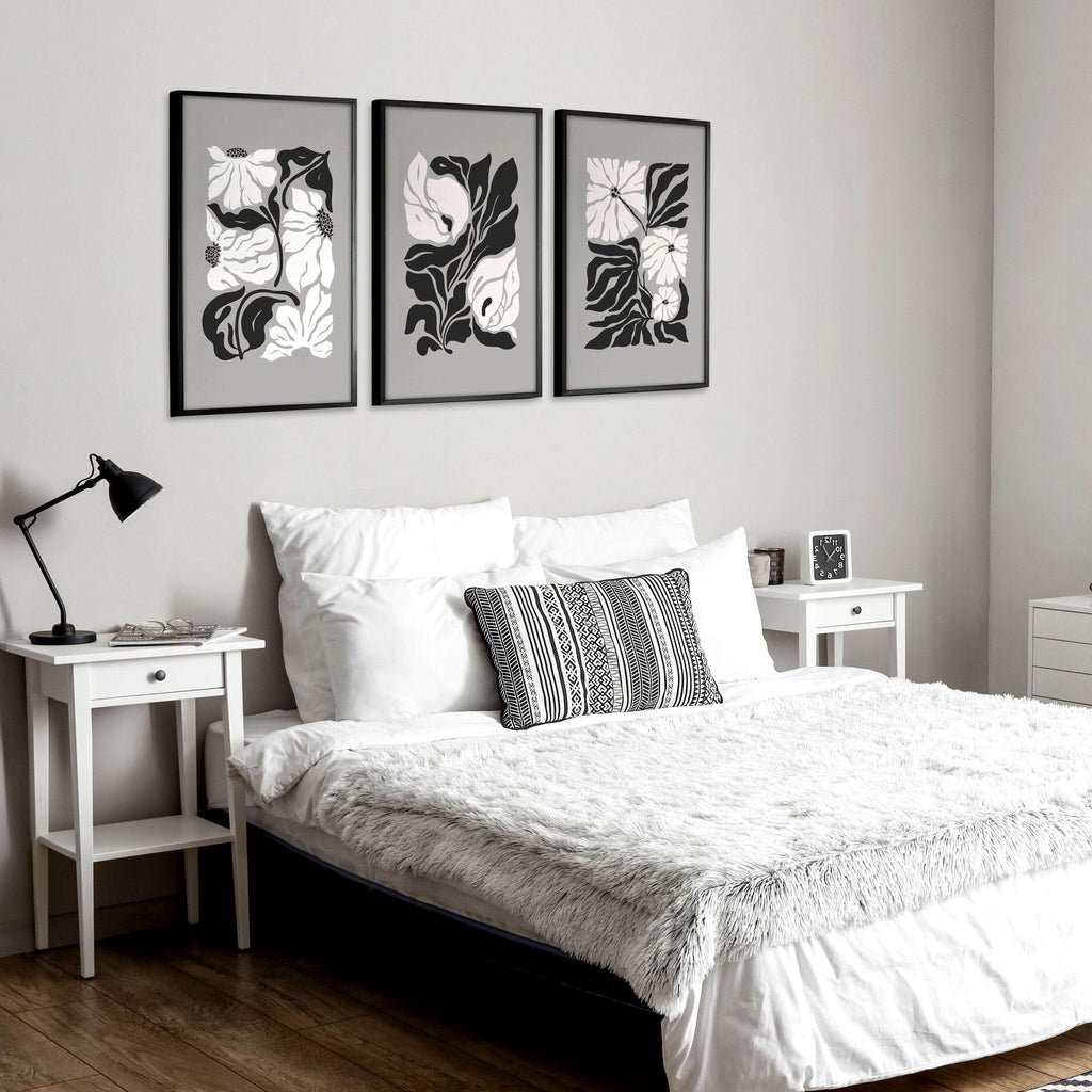 Canvas Prints Wall Decor | Set of 3 Botanical Wall art Prints