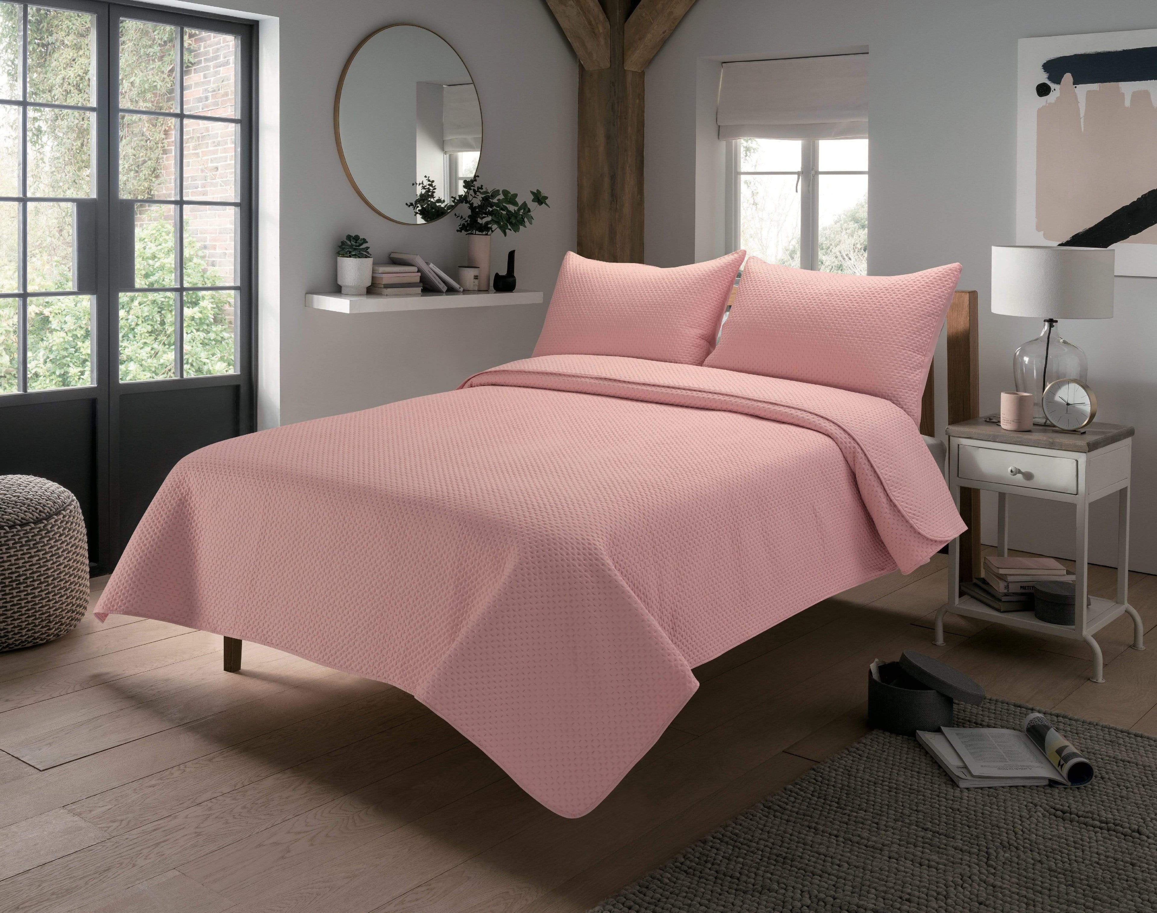 OLIVIA ROCCO Capri Embossed Luxury Bedspread Set With Quilted Throw And Duvet Matching Pillow Shams Multiple Colours For Homes And Gifts - Nest UK