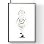 Capricorn art print | Zodiac horoscope signs