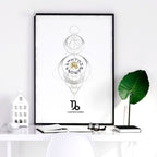 Capricorn art print | Zodiac horoscope signs