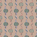 Carousel Twist - Vintage Shell - Wallpaper - Micaela Sharp Collaboration