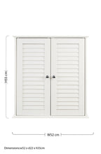 White Wood 2 Door Wall Cabinet | Shutter