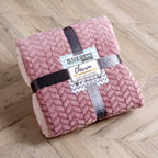 OLIVIA ROCCO Chevron Ombre Throw Blanket Oversized Chunky Soft Fleece for Sofa or Bed All-Season Comfort in Calming Colours - Nest UK