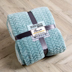 OLIVIA ROCCO Chevron Ombre Throw Blanket Oversized Chunky Soft Fleece for Sofa or Bed All-Season Comfort in Calming Colours - Nest UK