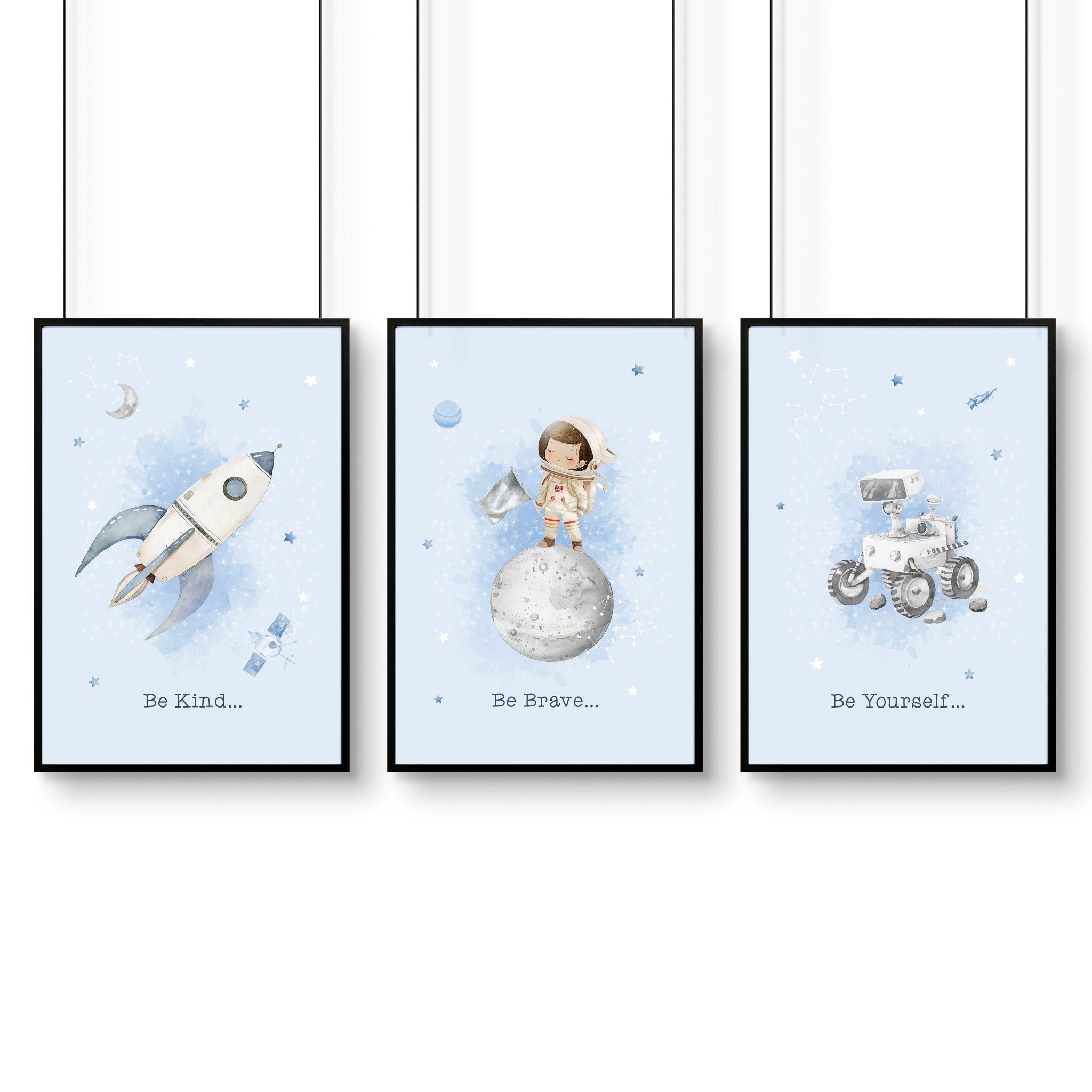 Childrens Prints For Bedroom | Set of 3 wall art prints