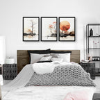 Chinese Wall Art | Set of 3 Asian Inspired Wall art Prints