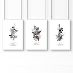 Christian art wall for bedroom | set of 3 wall art prints