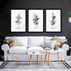 Christian artwork | Set of 3 framed wall art
