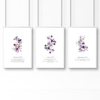 Large prints for living room | set of 3 Christian wall art prints