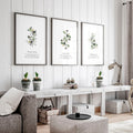 Living room wall prints | set of 3 Christian wall art prints