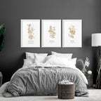 Christian modern art for bedroom | set of 3 wall art prints