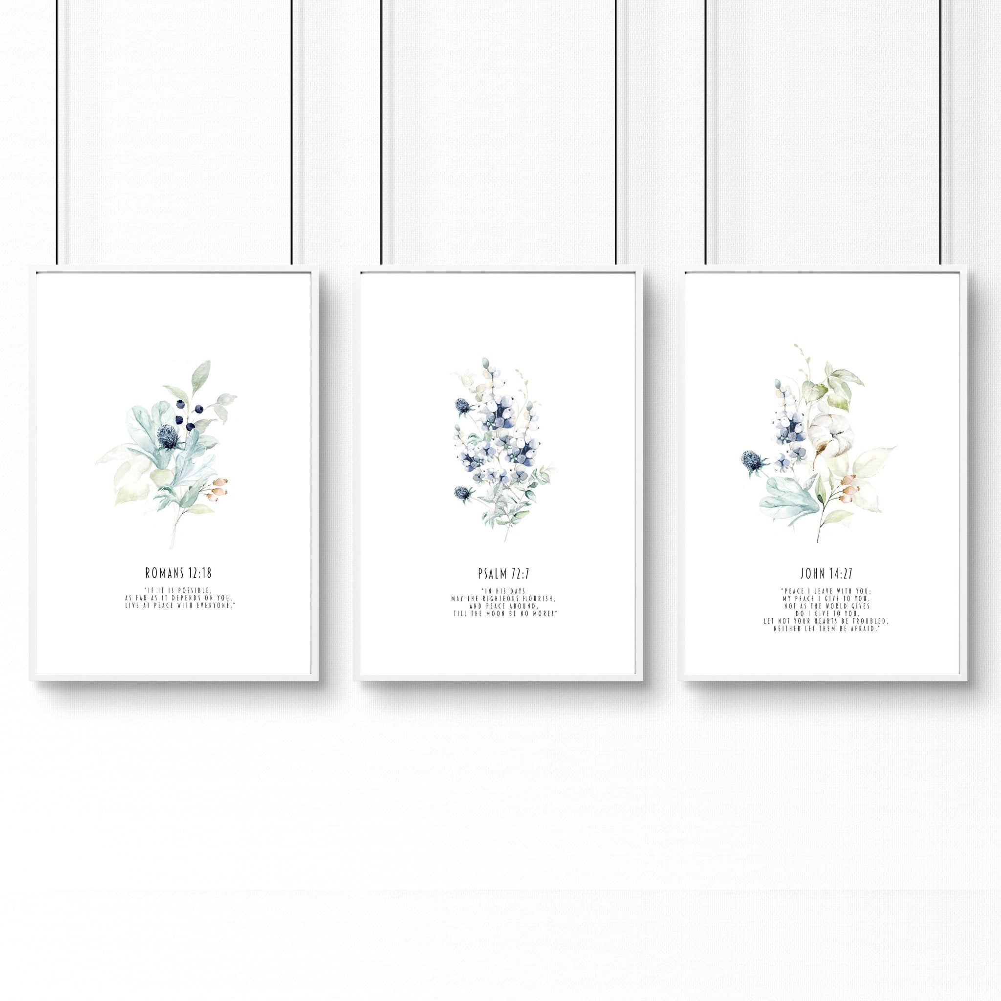 Christian posters | set of 3 Home decoration wall art prints