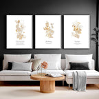 Bible quote wall art | set of 3 Christian wall art prints