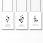 Christian wall art in uk for bedroom | set of 3 wall art prints