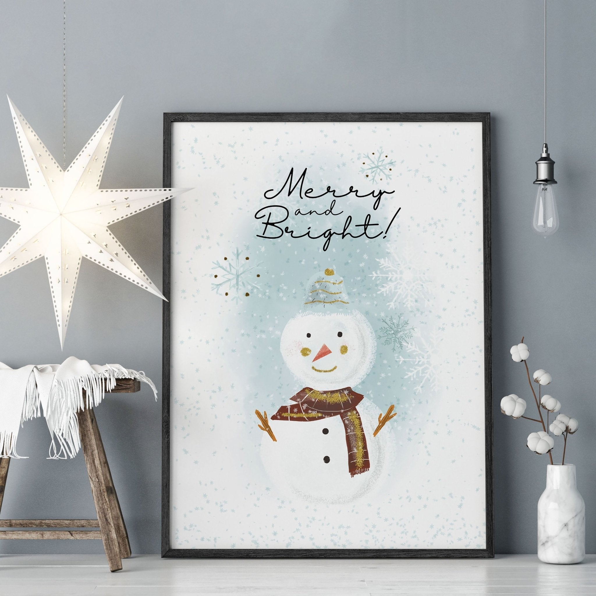 Christmas decor drawing | wall art print