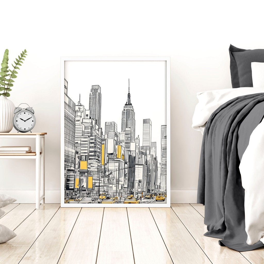 City Prints Wall Art | Set of 2 Urban Skyscrapers Wall art Prints