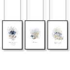 Pictures for bathrooms | set of 3 Coastal wall prints