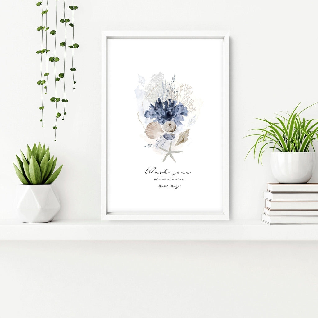 Pictures for bathrooms | set of 3 Coastal wall prints