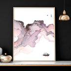 Framed coastal wall art for home office decor | set of 3 wall art