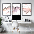 Framed coastal wall art for home office decor | set of 3 wall art