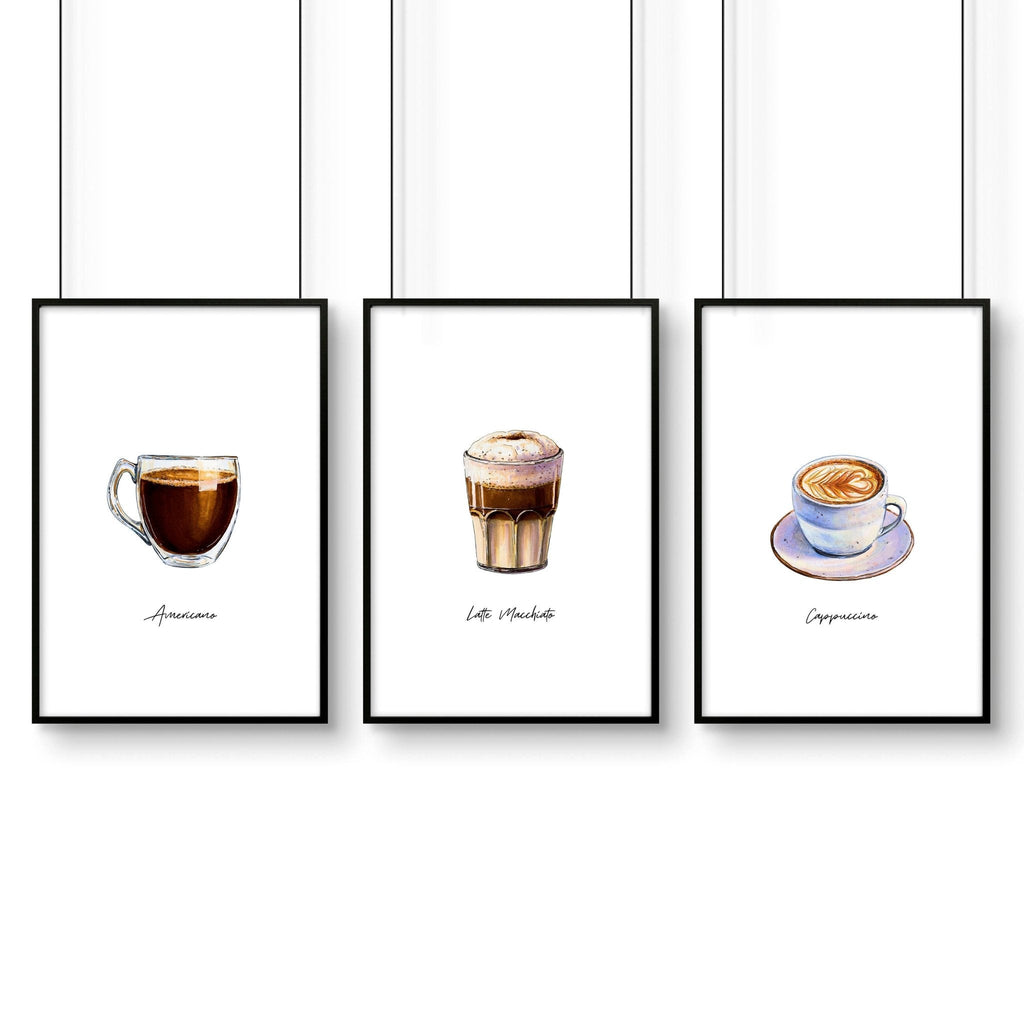 Coffee Shop decorations | set of 3 wall art prints