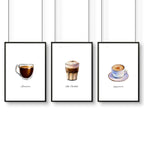 Coffee Shop decorations | set of 3 wall art prints