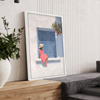 Colorful Living Room Walls | Set of 3 Italian Lifestyle Wall art Prints
