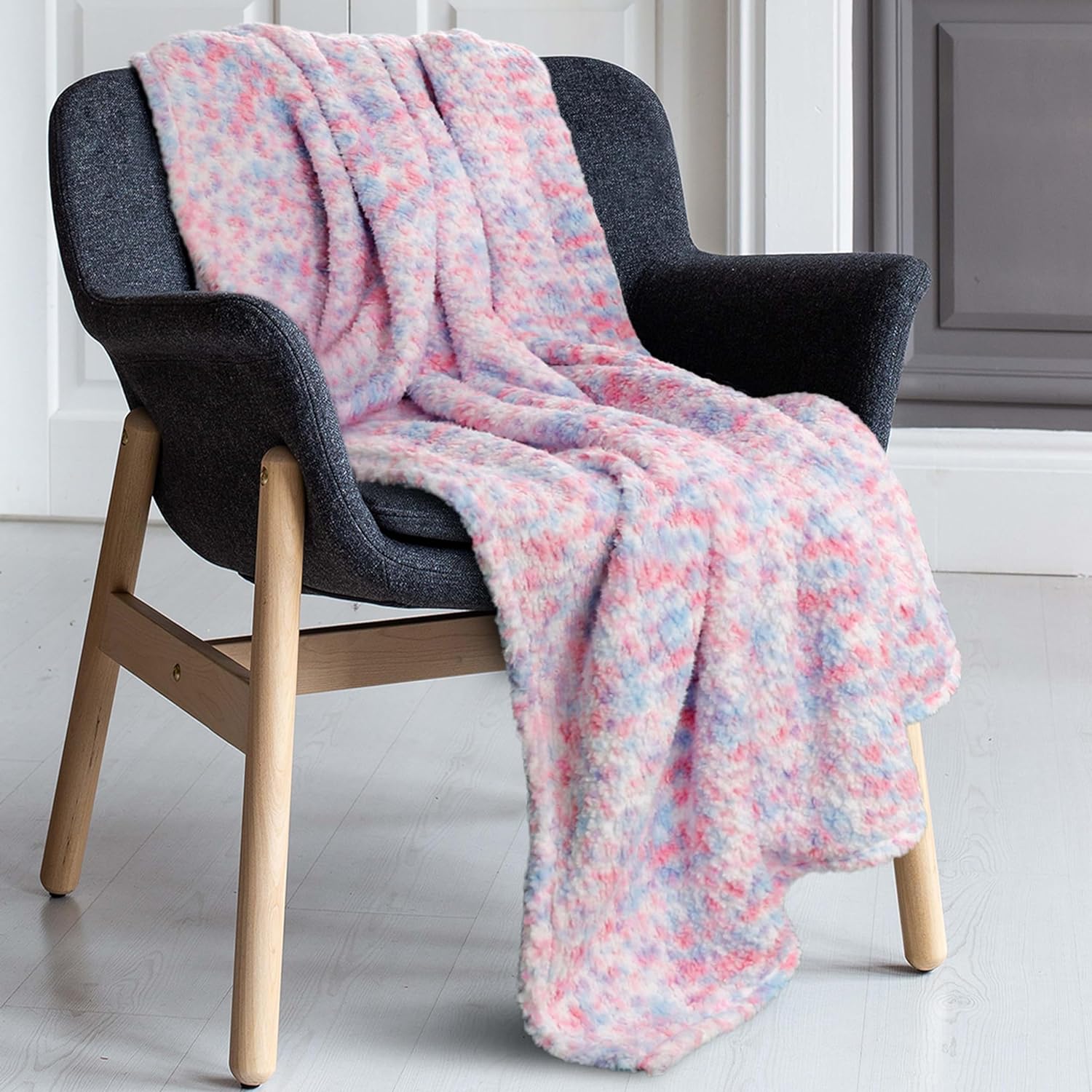 OLIVIA ROCCO Rainbow Teddy Fleece Throw For Kids 130 X 180 Cm Large Soft Blanket For Beds Sofas And Kids Rooms Decor Cozy Warmth For Cuddles - Nest UK