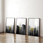 Contemporary Art For Walls | Set of 3 Urban Skyscrapers Wall art Prints
