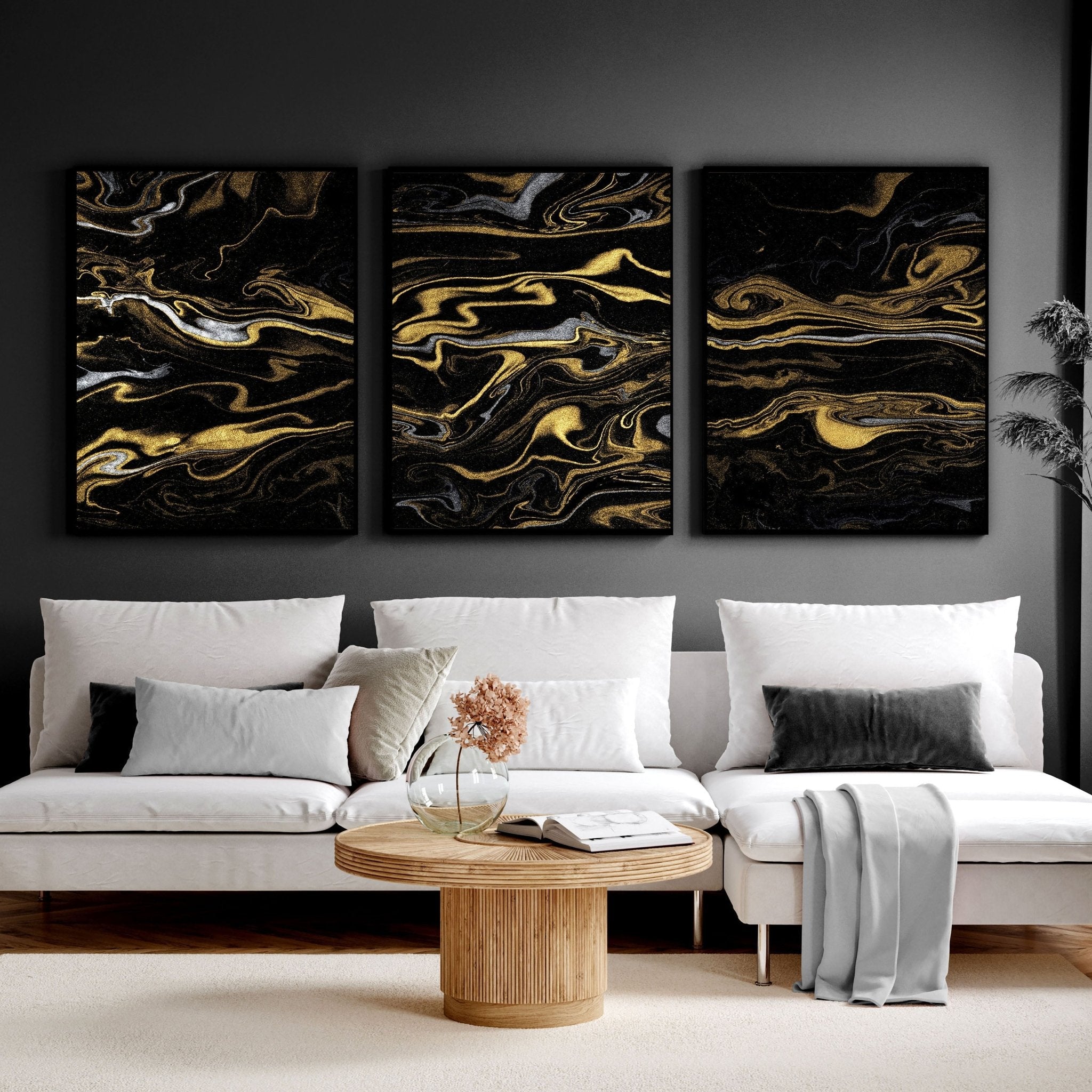 Contemporary living room wall art | set of 3 wall art prints