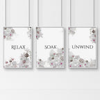 Wall prints for bathroom | Set of 3 wall art