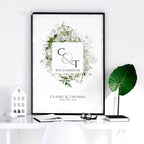 Personalised valentines gift wall art print