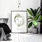 Personalised valentines gift wall art print