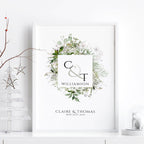 Personalised valentines gift wall art print