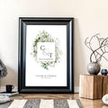 Personalised valentines gift wall art print