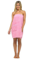 OLIVIA ROCCO Ladies Terry Towelling Cotton Sarong Towel Wrap With Adjustable Fit